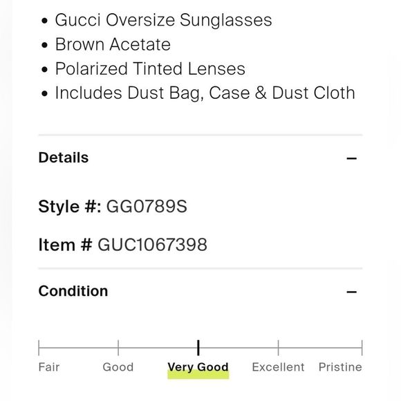 GUCCI GORGEOUS SUNGLASSES W CASE, CLOTH & BAG 😍 Authentic!! - Picture 5 of 12